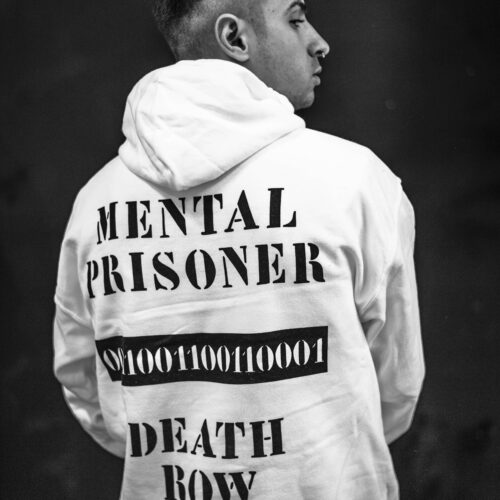 MOSTRO - FELPA MENTAL PRISONER WHITE - Honiro Store